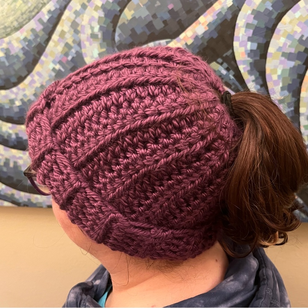 Handmade Messy Bun Beanie